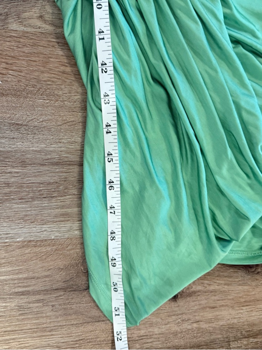 Cult Gaia Jalina Ruched Gold Detail Bodycon Green Midi Dress Size Small FLAW - Picture 10 of 11